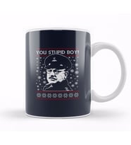 Dads Army Stupid Boy Christmas Knit Pattern Kupa Bardak Porselen