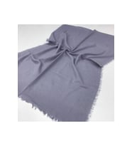Düz Renk Cotton Seri Şal Eşarp Askısı ile Birlikte 75x200 cm Açık Gri-75x200