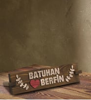 BK Gift Kişiye Özel Ahşap Kabartma Figürlü Masa İsimliği, Yeni İş Hediyesi, Sevgiliye Hediye, Ofis Hediyesi-3