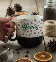 Kişiye Özel Çilek Desenli Kupa Bardak Pro Doğum Günü Hediyesi