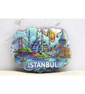 Ahşap İstanbul Temalı Magnet