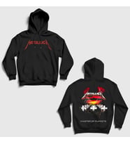 Presmono Unisex Siyah Master Of Puppets V2 Metallica Sırt Baskılı Kapüşonlu Sweatshirt 517233tt