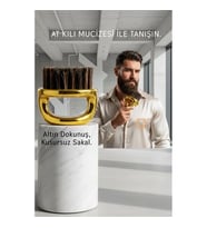 Mey İthalat® Gold Serisi At Kılı Sakal Tarama Fırçası - Profesyonel Bakım Şekillendirici
