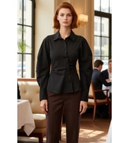 Kadın Düz Desenli Gömlek Yaka Uzun Kollu Casual Stil Günlük Kullanım Yaz Aylarının Vazgeçilmezi