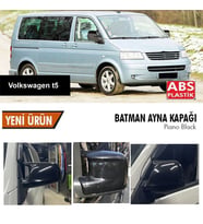 Volkswagen Transporter Yarasa Ayna Kapağı Batman Parlak Siyah Piano Black