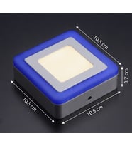 Kare Sıva Üstü Led Spot Armatür 6 watt Çift Renk Üç Kademe Mavi Günışığı veya Gece Lambası