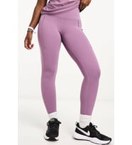 Nike Dri Fit Universa High Rise 7/8 Length Kadın Yüksek Bel Lazer Kesim Toparlayıcı 2 Cepli Dalgıç Kumaş Tayt Lila
