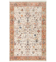 Hoom Rugs Petra 01 Krem Terra Makine Halısı (Krem-Kiremit)