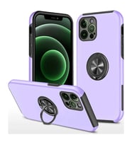 Apple İphone 12 Pro Kılıf Elit Yüzüklü Kapak - Mor