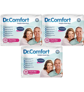 Dr.Comfort Yetişkin Hasta Bezi Bel Bantlı Tekstil Yüzeyli  M - Orta - Medium 90 Adet (3PK*30)