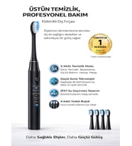 500mAh Titreşimli Elektrikli Diş Fırçası 5 Modlu 4 Yedek Başlık Type-C Şarjlı Beyazlatma