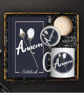 Annelere Özel Tasarım Defter & Kupa & Kokulu Mum Hediye Seti