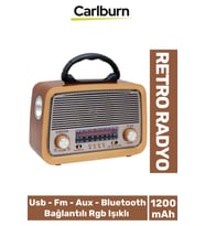 Yüksek Sesli Fiş Priz Retro Şarjlı & Pilli Fm Bluetooth Usb Mp3 Aux TF Sd Dekoratif Nostaljik Radyo