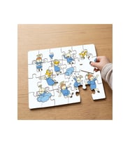 Sevimli Melekler Tasarımlı 24 Parça Ahşap Çocuk Puzzle MPK0277