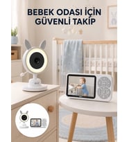 Karşılıklı Sesli Bebek Kamerası 4x Zoom Sıcaklık Sensörlü Yeni Nesil