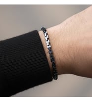 Valmont Accessories Zincir Tasarım Asansörlü Ayarlanabilir Modern Antrasit Renk Erkek Bileklik