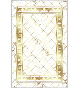Eliana Home Baskılı, Yıkanabilir Kaymaz Taban Salon Halısı LNA0325-SM036 100x150 cm (Beyaz)