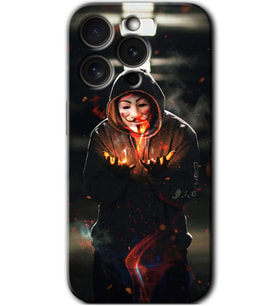 İphone 15 Pro Kılıf HD Desen Baskılı Kılıf - V for Fire