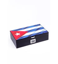 PremiumQuality Cuban Flag Sedir Humidor Puro Kutusu