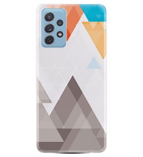 Kılıfland Samsung Galaxy A72 Kılıf Silikon Resimli Kapak Triangles Stok 280