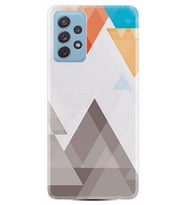 Kılıfland Samsung Galaxy A72 Kılıf Silikon Resimli Kapak Triangles Stok 280