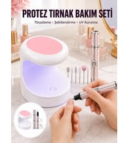 20.000 RPM Tırnak Matkabı + Mini LED Oje Kurutma Cihazı Seti Yeni Nesil