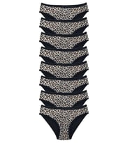 8 Adet Leopar Desenli Likralı Yumuşak Dokulu Kadın Slip Külot