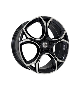 AKD-A034-03 8.0x18" 5x112 ET45 57.1 Black Machined 18 İnç Jant Takımı (4 Adet)