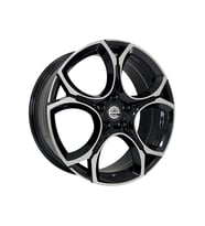 AKD-A034-03 8.0x18" 5x112 ET45 57.1 Black Machined 18 İnç Jant Takımı (4 Adet)