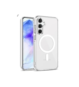 Teknomoda Samsung Galaxy A15 Kılıf Magsafe Uyumlu Manyetik Şeffaf Silikon Kapak