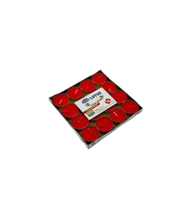 Tealight mum 32'li kırmızı renk yuvarlak mum