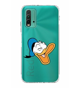 Xiaomi Redmi 9T  Kamera Korumalı Kapak Donald Duck Tasarımlı Şeffaf  Kılıf