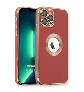 Microsonic Apple iPhone 13 Pro Max Kılıf Flash Stamp Kırmızı