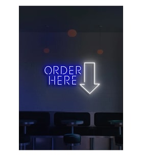ORDER HERE Yazılı ve Şekilli Neon Tabela