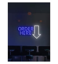 ORDER HERE Yazılı ve Şekilli Neon Tabela