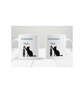 Incinmişsin Kedi Baskılı Kupa Bardak