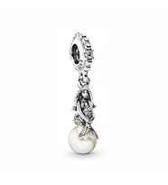 Nur Silver İncili Deniz Kızı Gümüş Charm NUR-BL12495