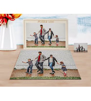 BK Gift Kişiye Özel Tam Boy Aile Karikatürlü 1000 Parça Profesyonel Puzzle-1
