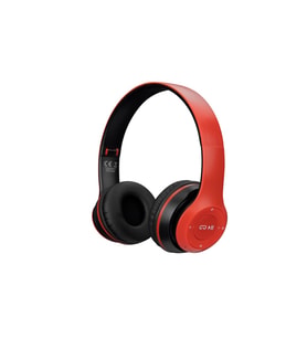 Kablosuz Kulaüstü Bluetooth Kulaklık (Kırmızı)