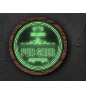 BK Gift Kişiye Özel Led Işıklı Yuvarlak Bar Tabelası, Işıklı Tabela, Bar Dekorasyonu, Duvar Dekoru, Home Bar Tabela-25