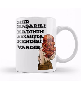 Her Kadın Başarılıdır Komik Kupa Bardak Porselen