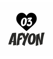 Kalpli 03 Afyon Araba Sticker siyah 20x15 CM (Siyah)