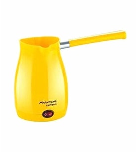 AWOX CAFFEEN SARI ELEKTRİKLİ CEZVE TÜRK KAHVESİ MAKİNESİ PLASTİK ÇİFT AĞIZ 0.4LT - 5 FİNCAN 1000W (5680)