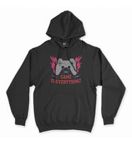 Kırmızı Game is Everything Siyah Kapşonlu Sweatshirt Hoddie
