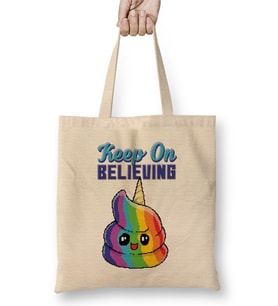 Keep On Believing Unicorn Ice Cream Bez Çanta Uzun Saplı