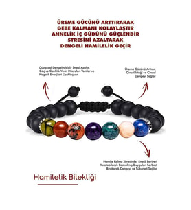 Mercan Ametist Yeşim Kalsit Lapis Doğal Taş Bileklik (Çok Renkli)