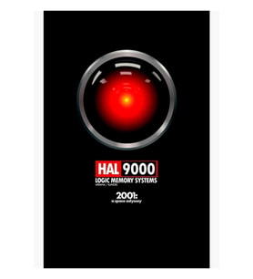 Hal 9000 - Kubrick Tablo Ahşap Poster Dekoratif
