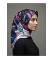 Çiçek Desenli Twill Eşarp Desen 2 Renk 5
