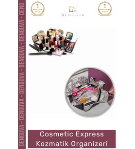 #MakyajÇantası Şık Büzgülü Pratik Makyaj Çantası Seyahat Tipi Düzenleyici Cosmetic Express Kozmetik
