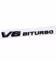 MERCEDES V8 BİTURBO YAZI SİYAH 